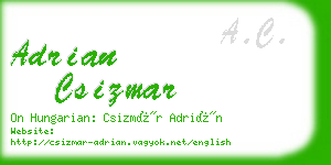 adrian csizmar business card